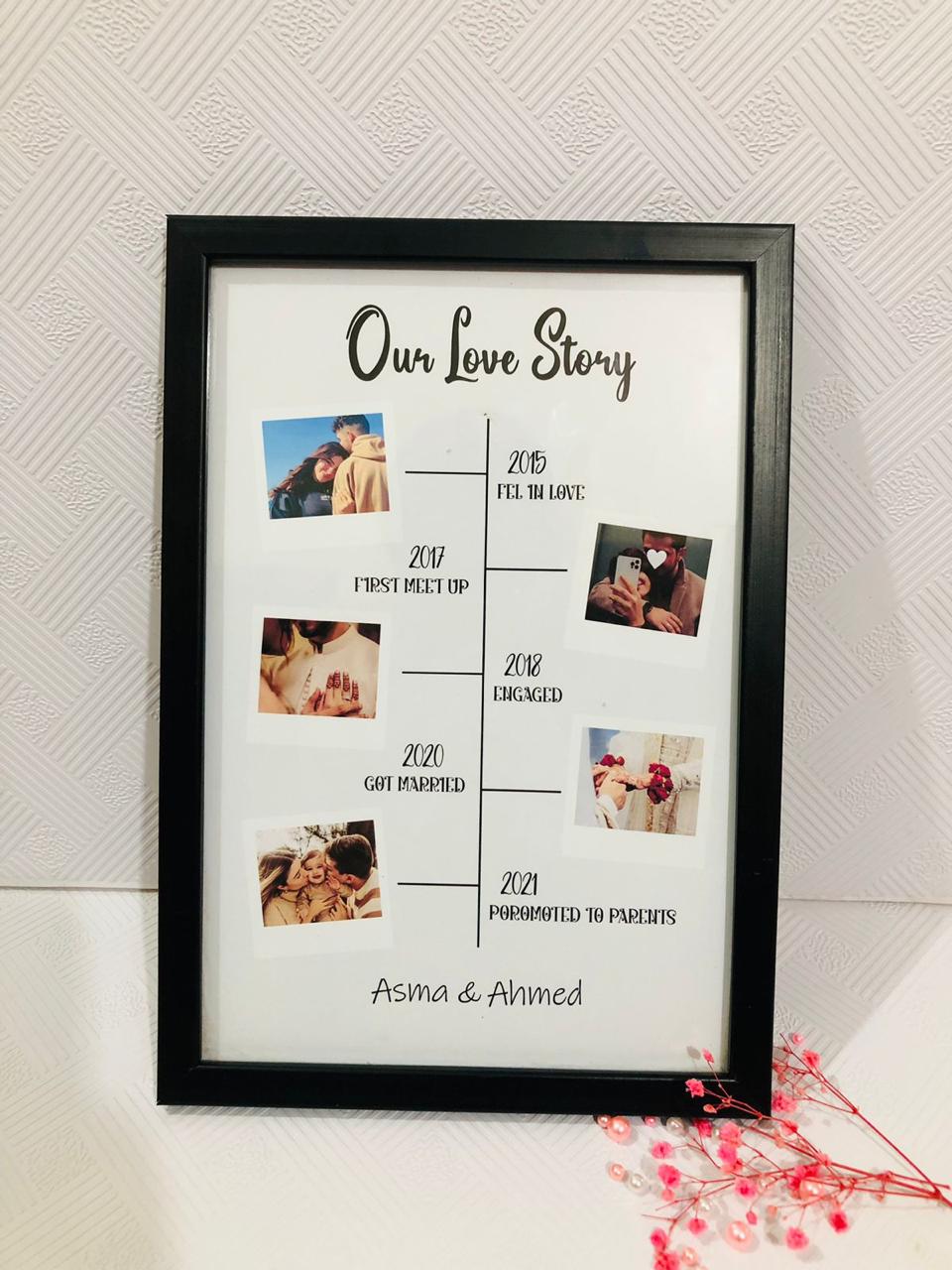 Our Love Story – A Personalized Frame That Tells Your Journey