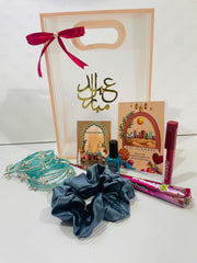 Transparent Eidi Bag with kashmiri Bangles set-Dull Ferozi