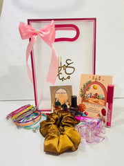 Transparent Eidi Bag with kashmiri Bangles set-Multi color