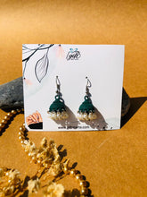 Bottle Green Drop jhumkis