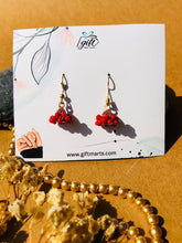 Mini Red beads jhumki