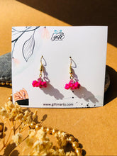 Mini Bright Pink beads jhumki
