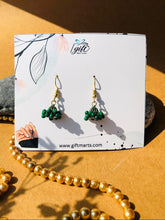Mini Bottle Green beads jhumki