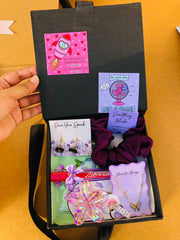 Black Box with purple theme Gift Box