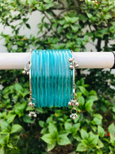 Aqua Blue jelly bangles