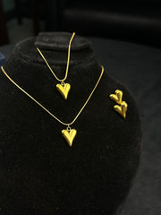 The Golden Puffed Heart Set