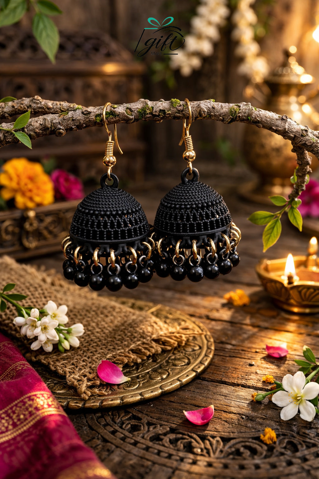 Meher-e-Siyah Festive Jhumkas