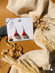 Red Drop jhumkis