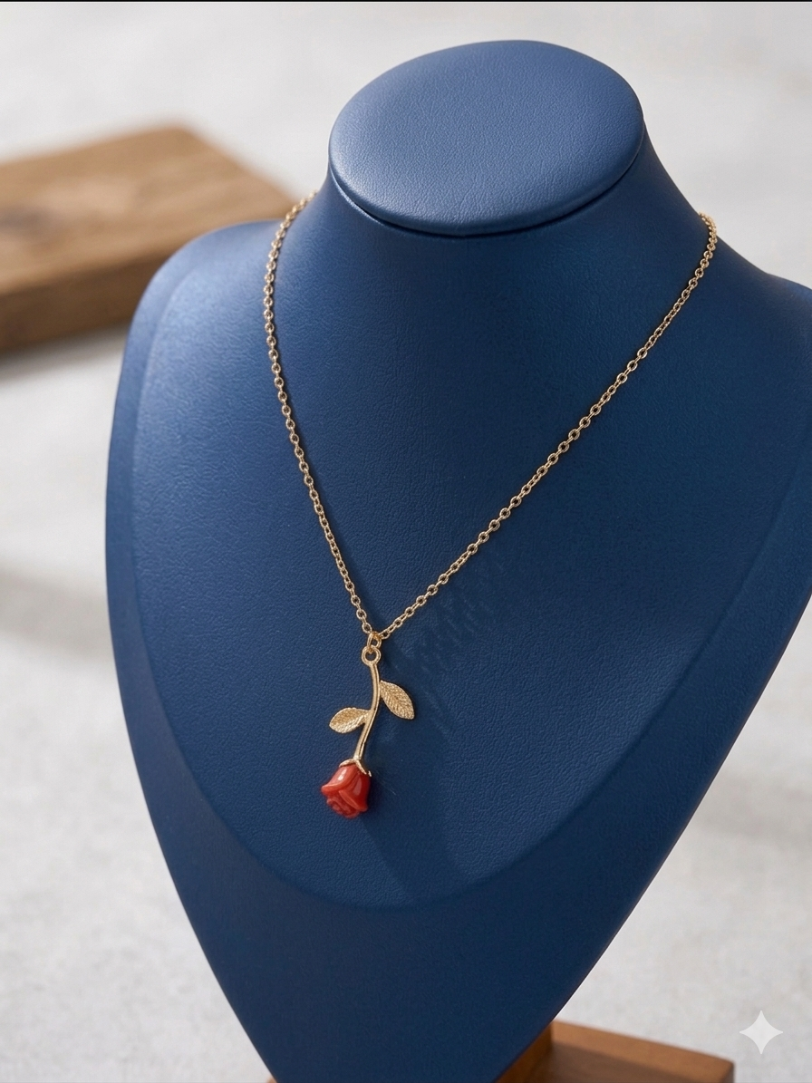 Falling Rose Pendant