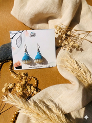 Sky Blue Drop jhumkis