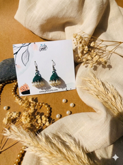Bottle Green Drop jhumkis