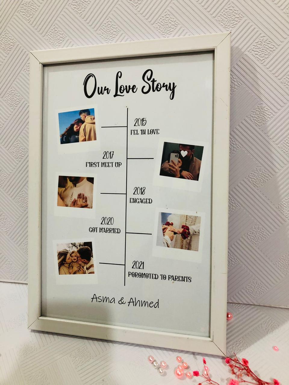 Our Love Story – A Personalized Frame That Tells Your Journey