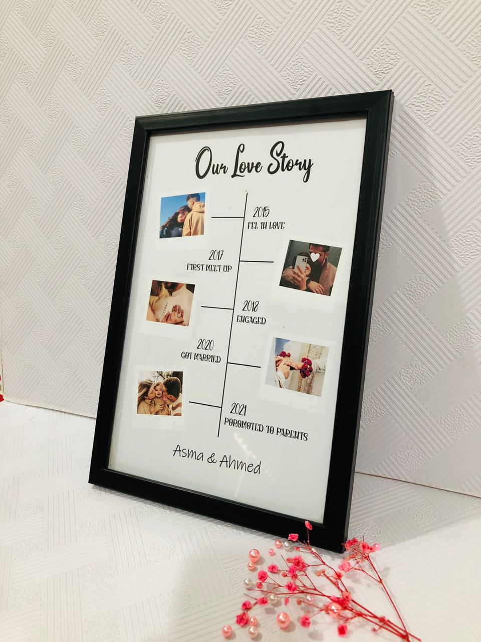 Our Love Story – A Personalized Frame That Tells Your Journey