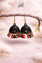 Noor-e-Siyaah Multicolor Jhumkis