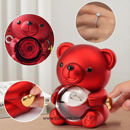 Rose Heart Teddy Box