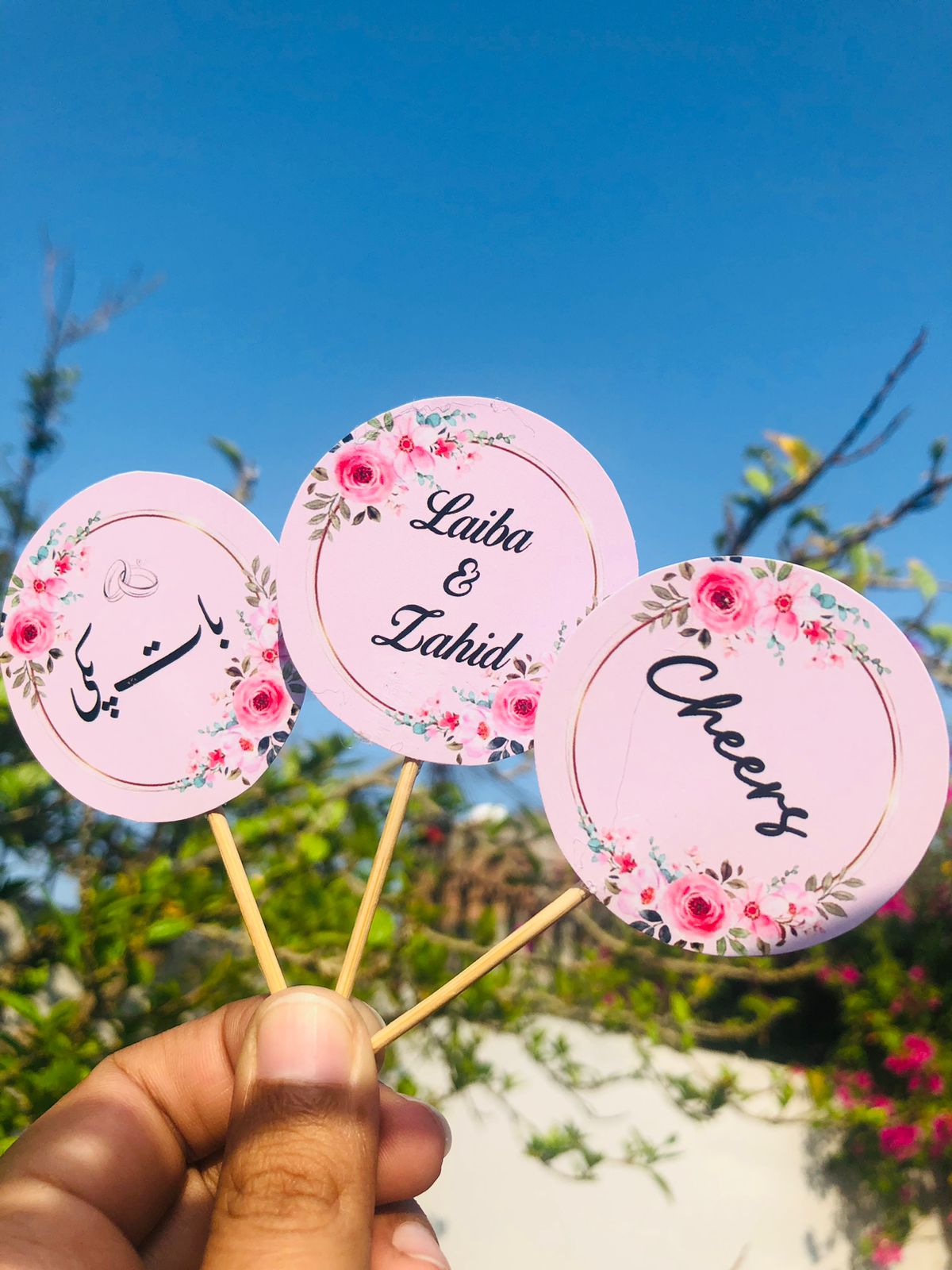 Pink Petal mithai Topper