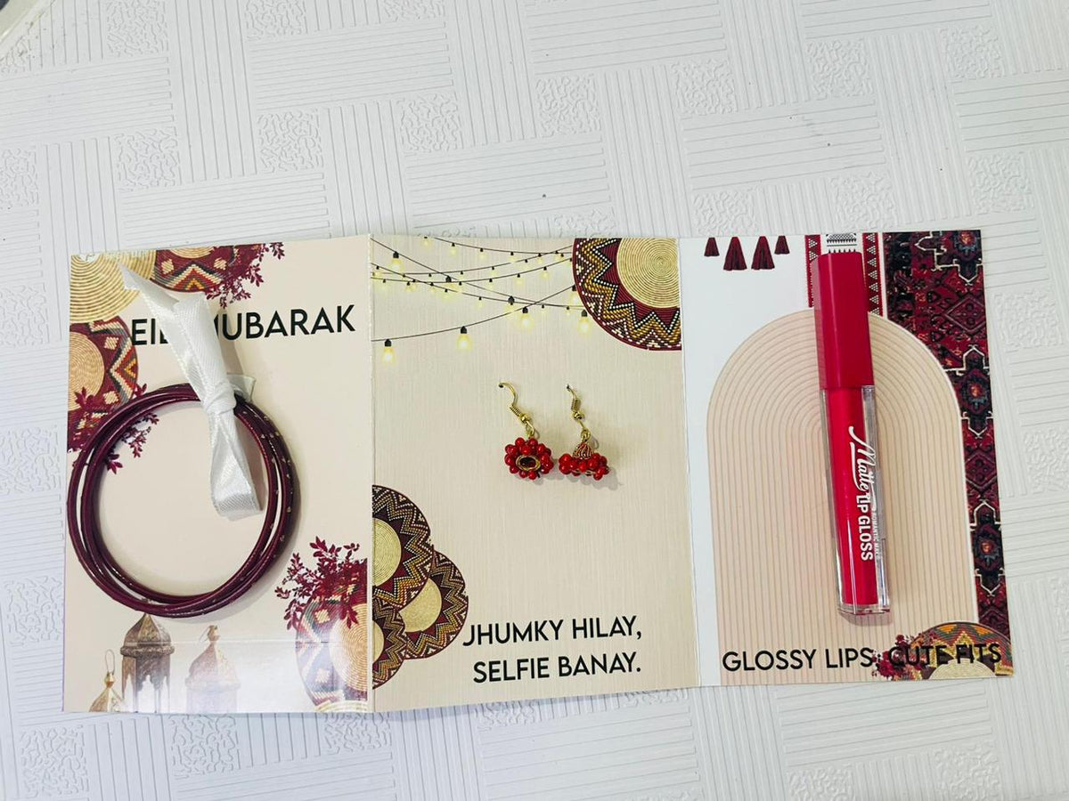 Festive Trio Gift Card-Red