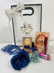 Transparent Eidi Bag with kashmiri Bangles set-Dark Blue