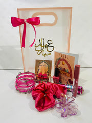 Transparent Eidi Bag with kashmiri Bangles set-Light baby Pink