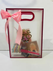 Transparent Eidi Bag with kashmiri Bangles set-Multi color