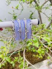 Kashmiri Ghungroo Bangle Set-Dull Purple