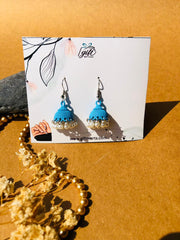 Sky Blue Drop jhumkis