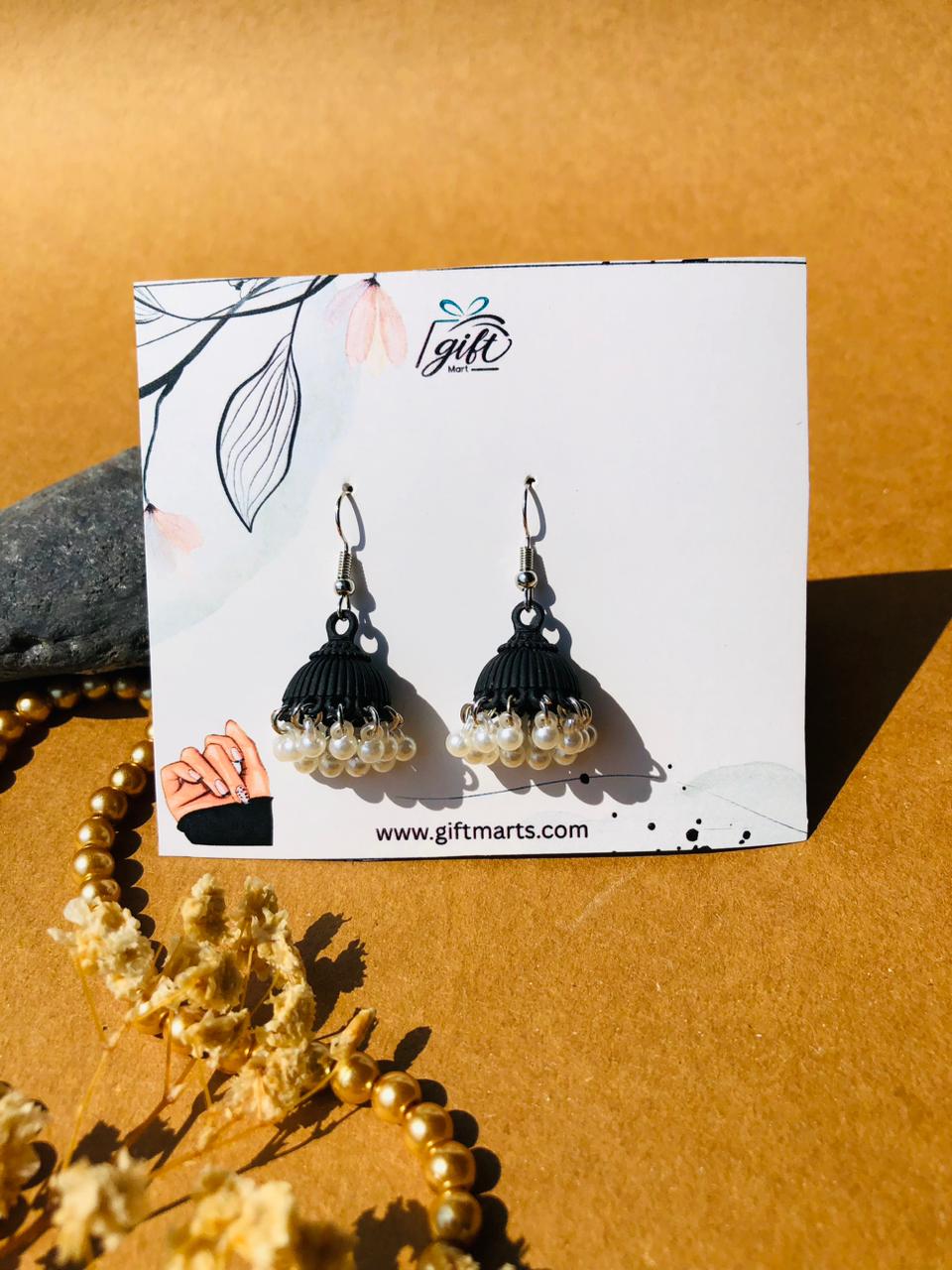 Black Drop jhumkis