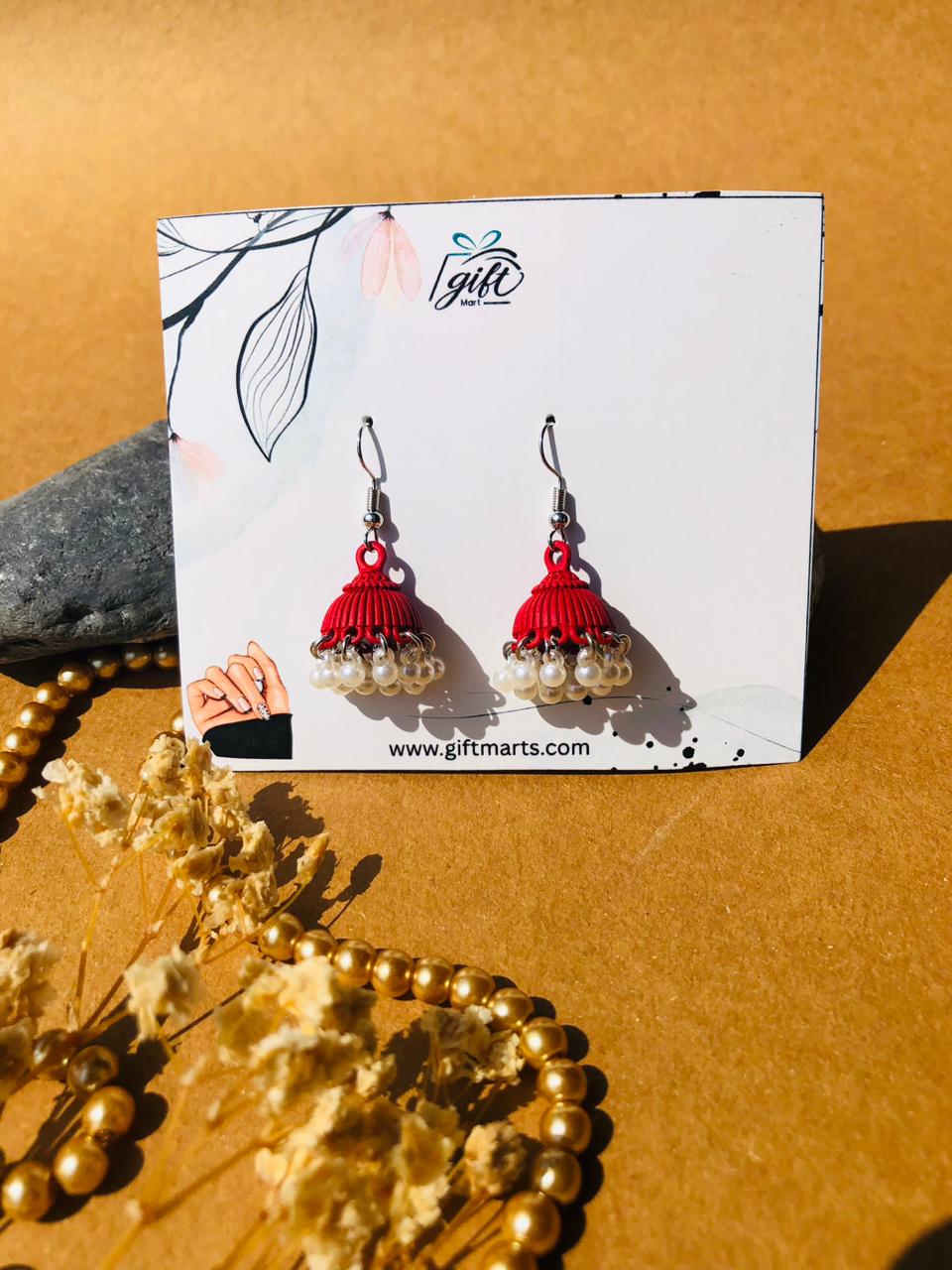 Red Drop jhumkis