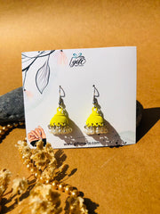 Yellow Drop jhumkis