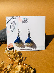Royal Blue Drop jhumkis