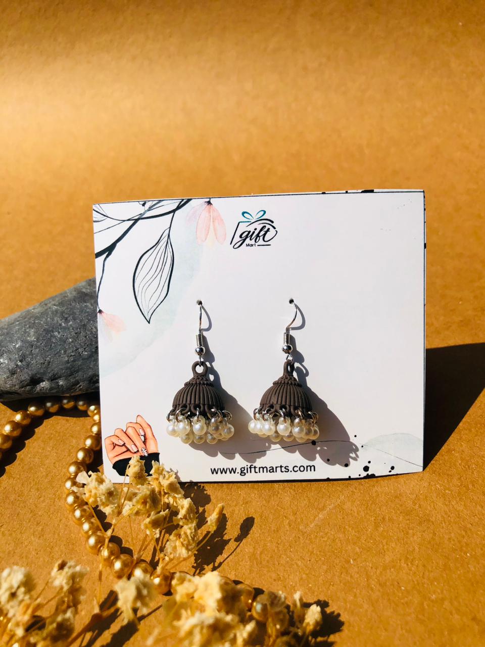 Brown Drop jhumkis