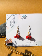 Mini Red beads jhumki