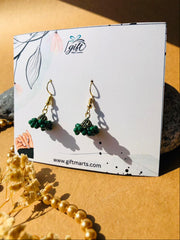 Mini Bottle Green beads jhumki