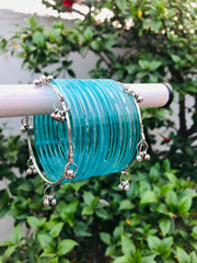 Aqua Blue jelly bangles