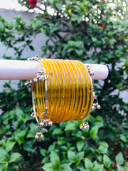 Yellow toned orange jelly Bangles