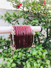 Deep Meroon Jelly Bangles