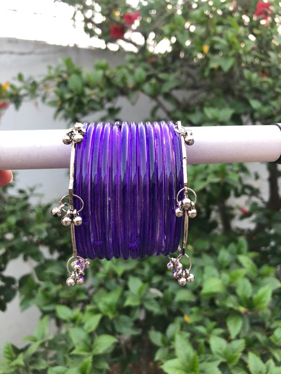 Purple Jelly Bangles