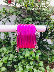 Bright Pink Jelly Bangles