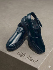 3 Inch Height Increase Skull Pure Leather Shoes & Keheri Peshawari Chappal – Brown & Black