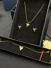 The Golden Puffed Heart Set