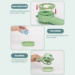 2-in-1 Handheld Bubble Mini Fan