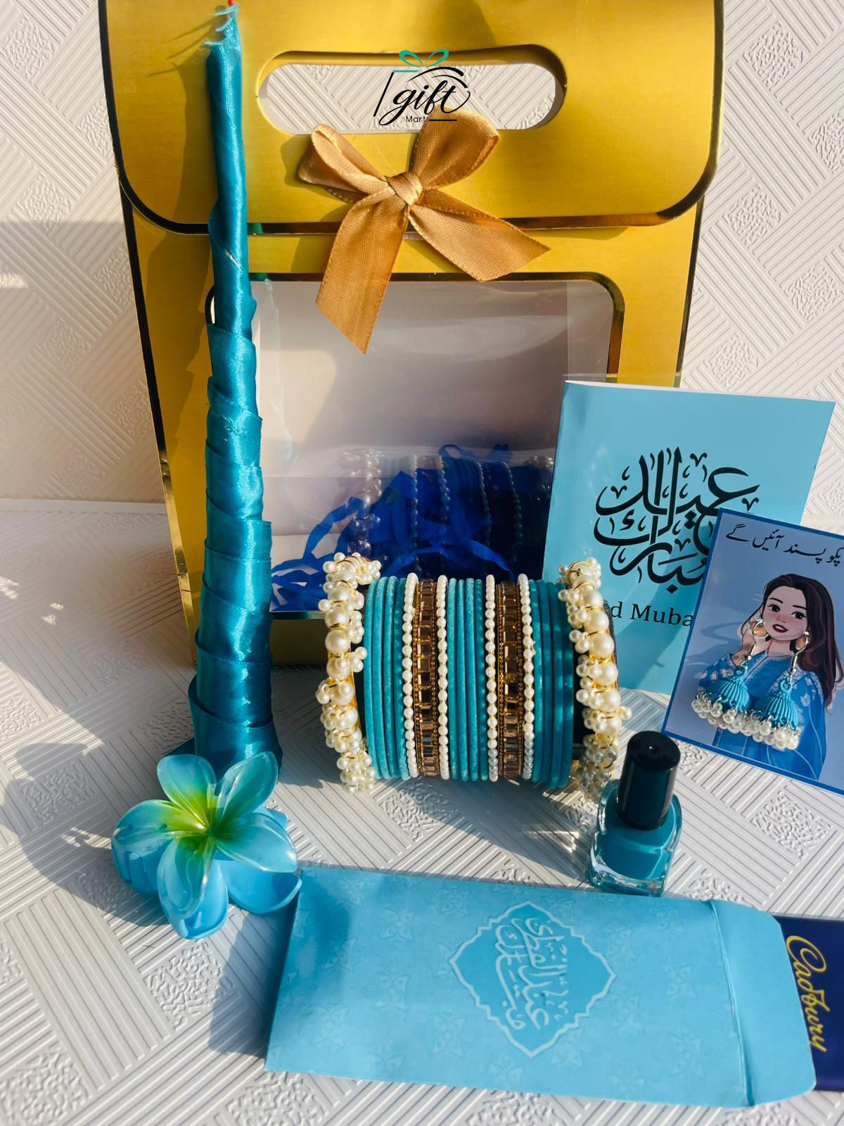 Sky Blue Theme Eidi Golden bag